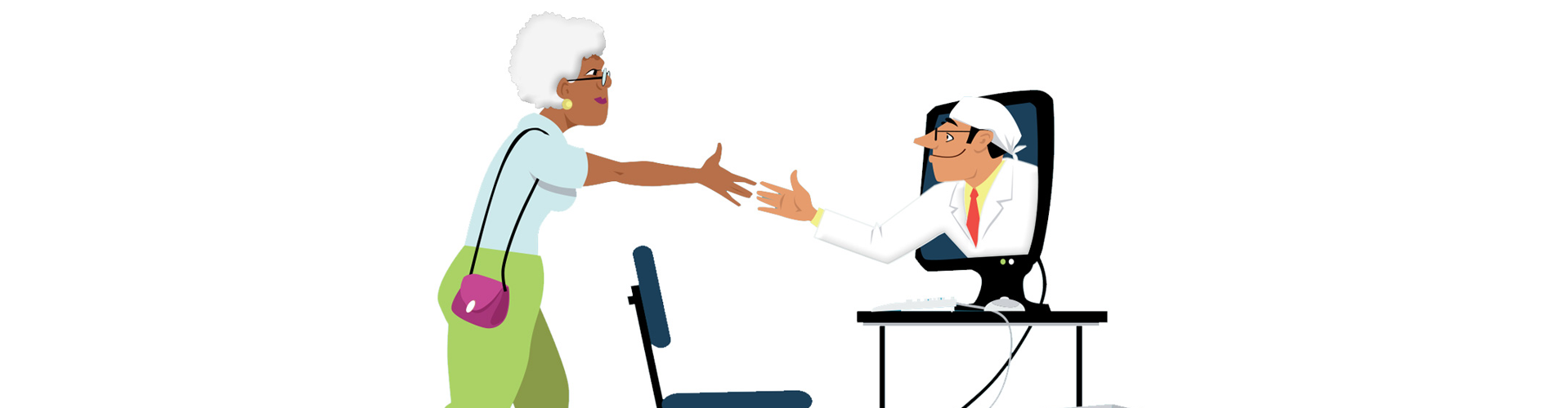 Doctor meeting Patient Online